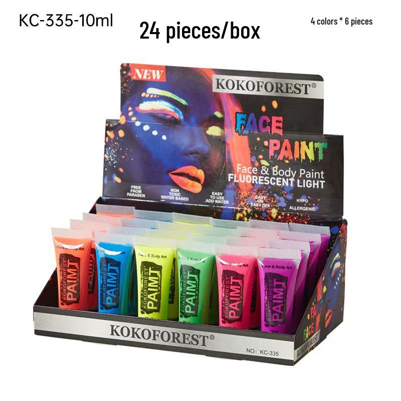 

Водорастворимая флуоресцентная краска для лица и тела - Смываемая краска для Хэллоуин-вечеринки