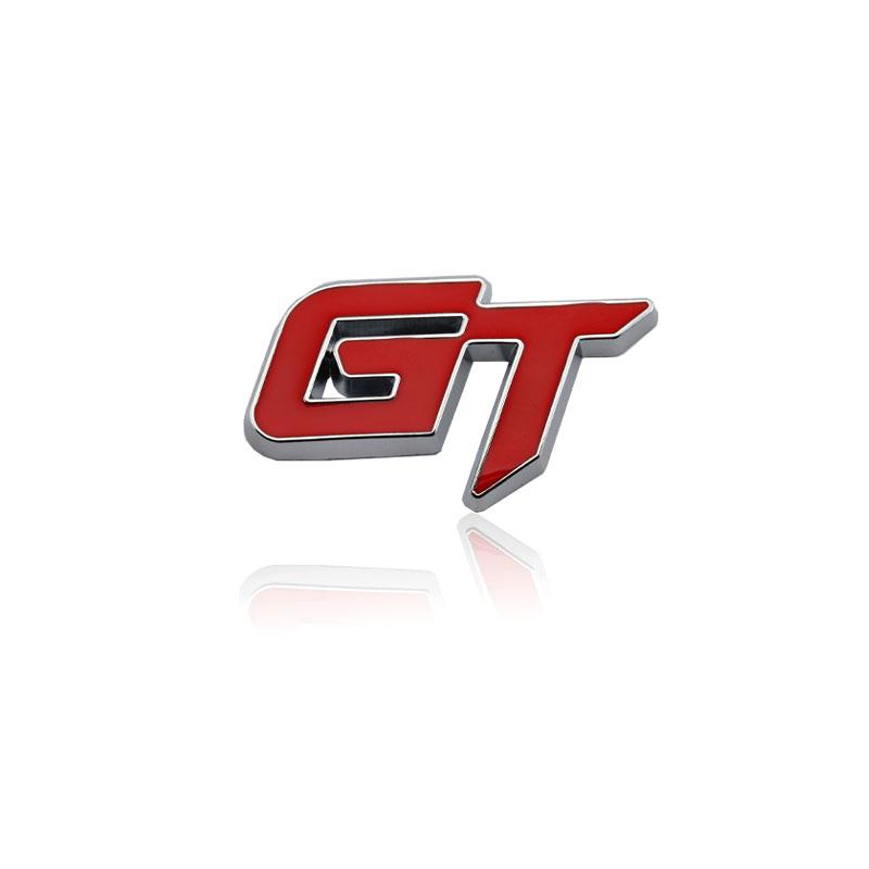 3D Metal GT Car Rear Trunk Emblem Sticker Decals Front Hood Grill Badge