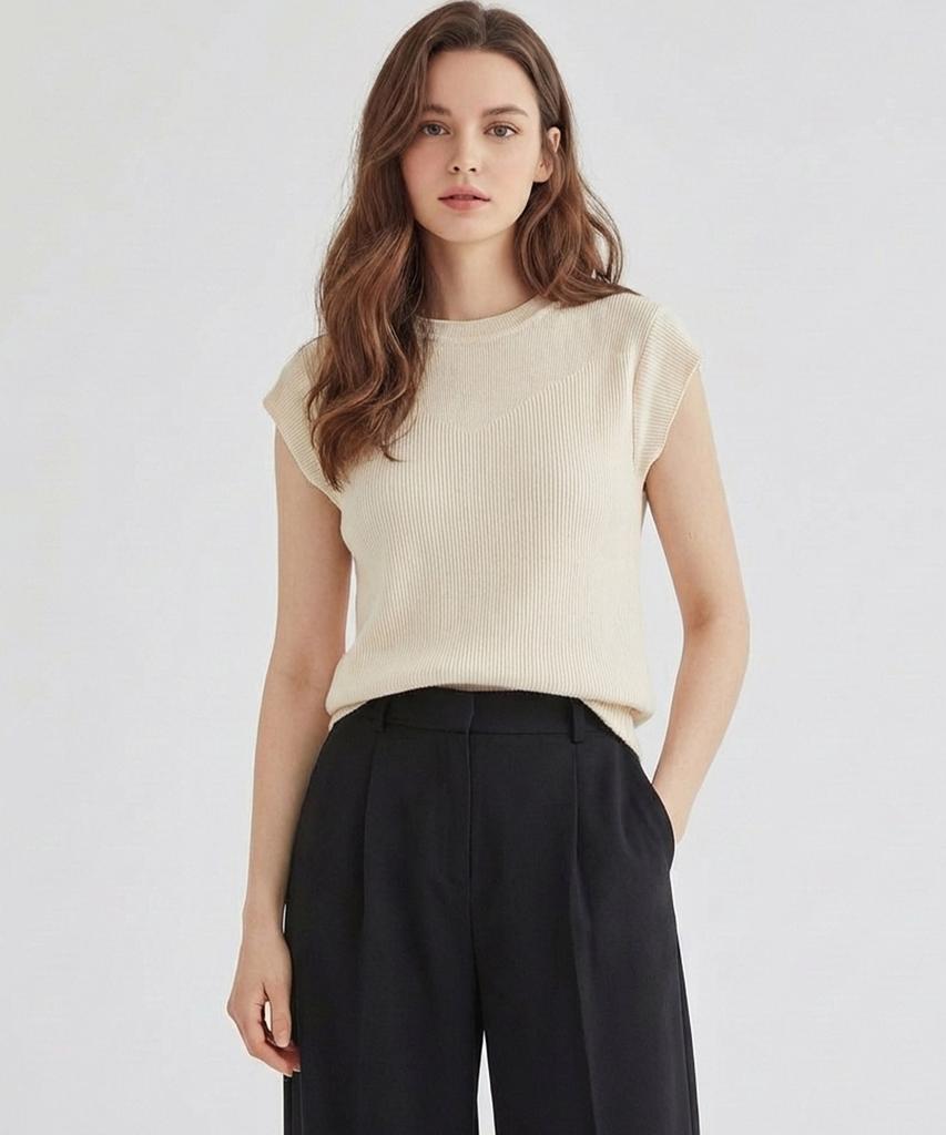 MESENSE Slim Cap Sleeve Knit_Mb44Knp602Z