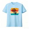 2026 Summer New Design Beach Vacation Surf Print Cotton Tshirt Daily Casual Unisex For Kids And Adults