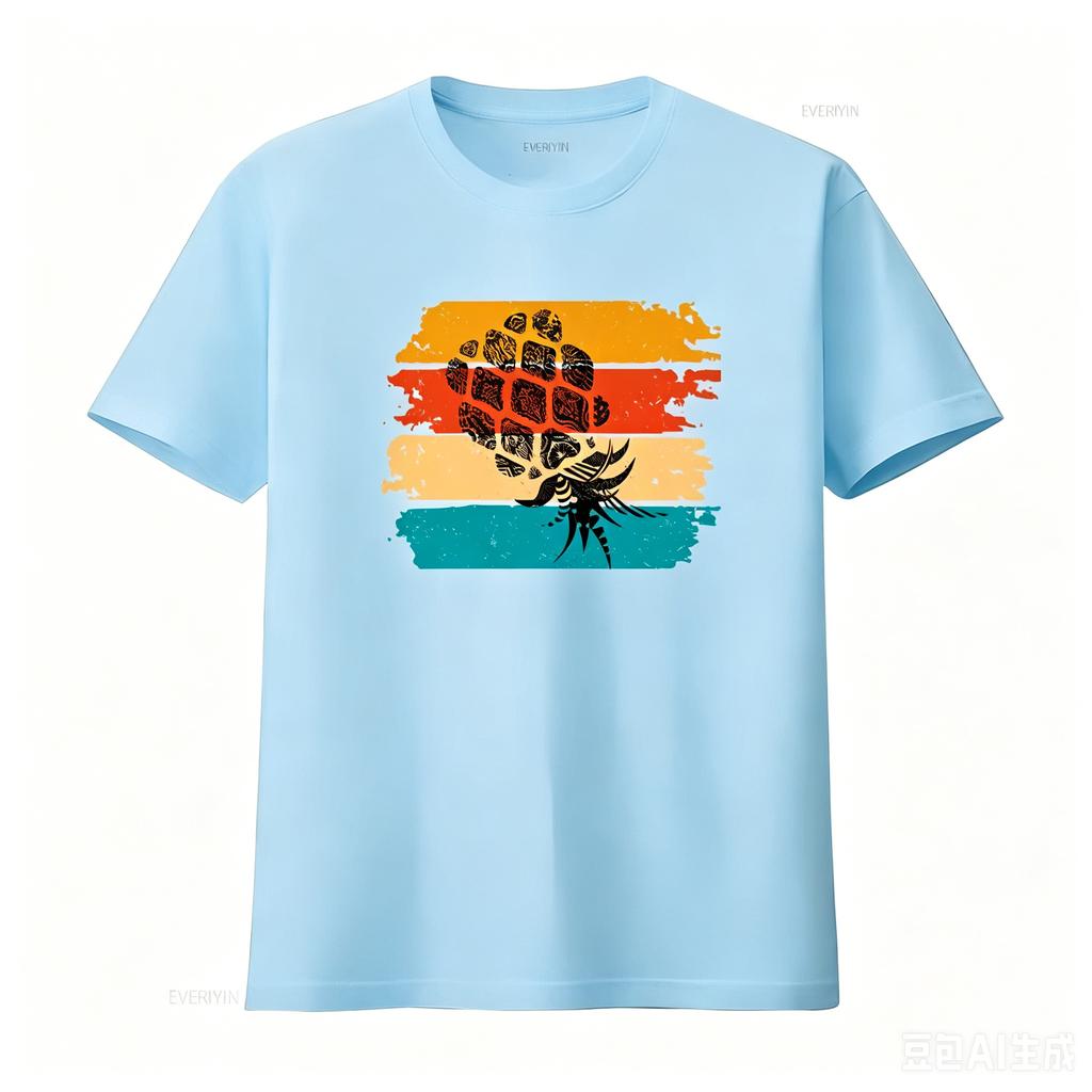 2026 Summer New Design Beach Vacation Surf Print Cotton Tshirt Daily Casual Unisex For Kids And Adults
