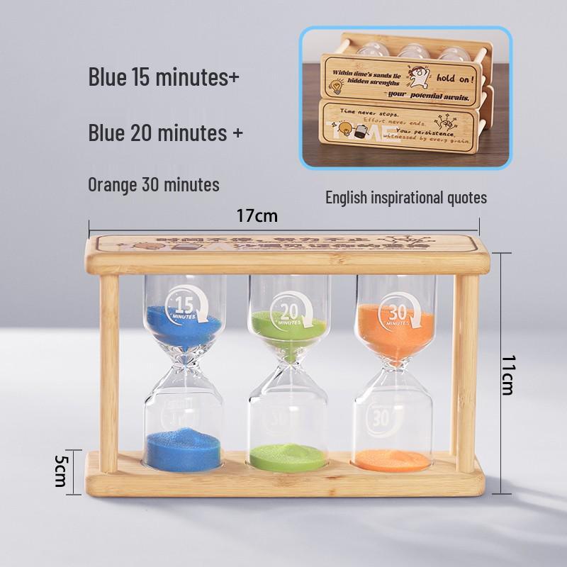 Bamboo & Wood Durable Hourglass Timer - Creative Design for High-End Decor