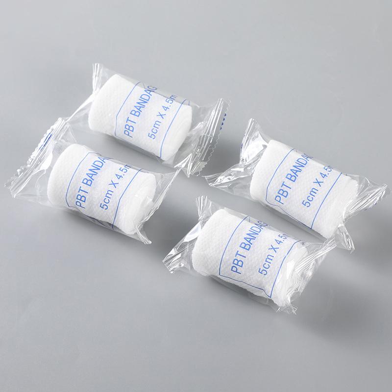 20 Rolls/Lot 5Cmx4.5M Pbt Elastic Bandage First Aid Kit Gauze Roll Wound Dressing Nursing Emergency Care Bandage