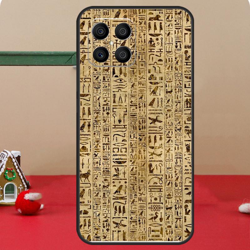 

Древнеегипетский иероглифический чехол для Honor Magic 8 5 6 7 Lite Honor 400 Pro 200 70 90 X8c X8b X9a X9b X9c X9d Win Cover Honor 50