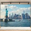 Ikonische Freiheitsstatue NYC Skyline Wandteppich Wandbehang Dekoration für Wohnzimmer Reise Dekoration Kunst Geschenk