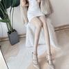 Womens Butterflies Jacquard Patterned Black Tights Stockings Ladies Sexy See-Through Silky Pantyhose Hosiery Clubwear