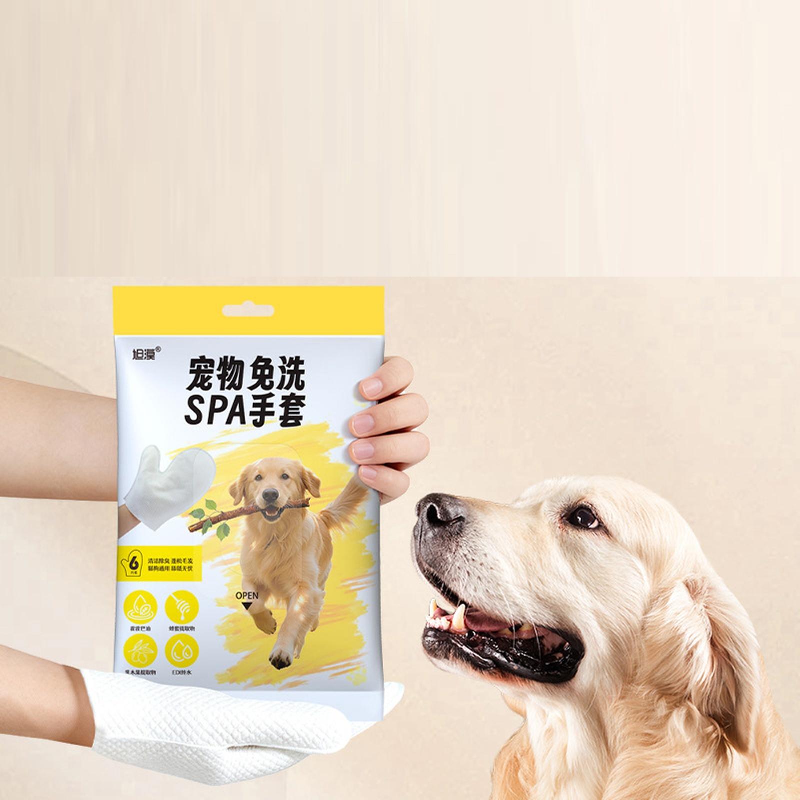 Перчатки-салфетки для ухода за собаками, Очищающие перчатки, Мягкие салфетки для купания питомцев, Портативные принадлежности для ухода за one size