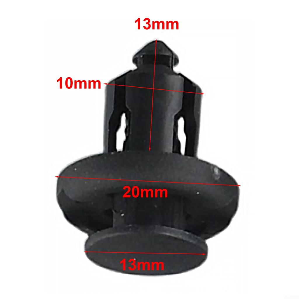 Nylon Bumper Retainer Clips Set Black Replacement Fastener Accessories