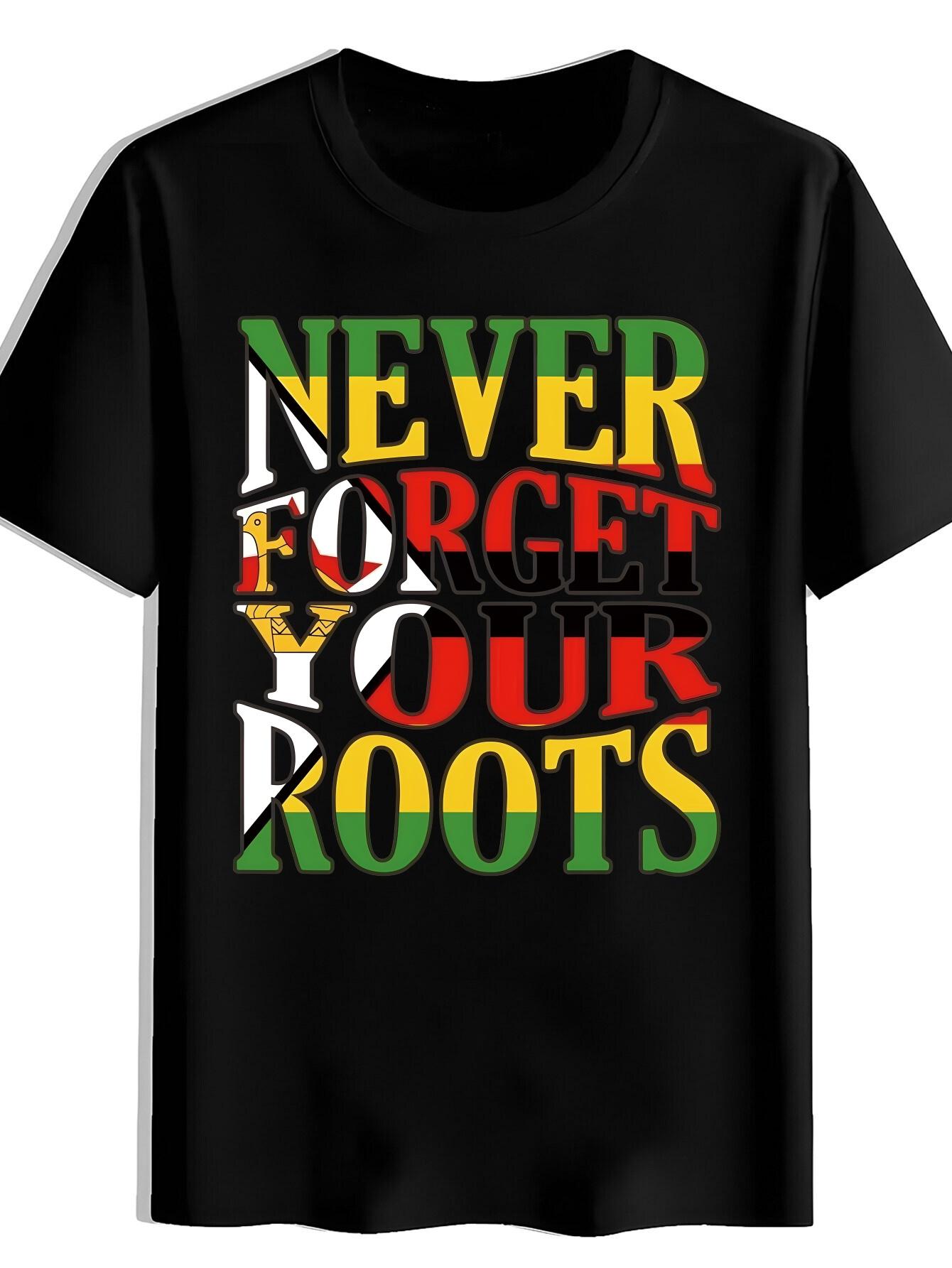 T-shirt Color-filled Print with Capital Letters M