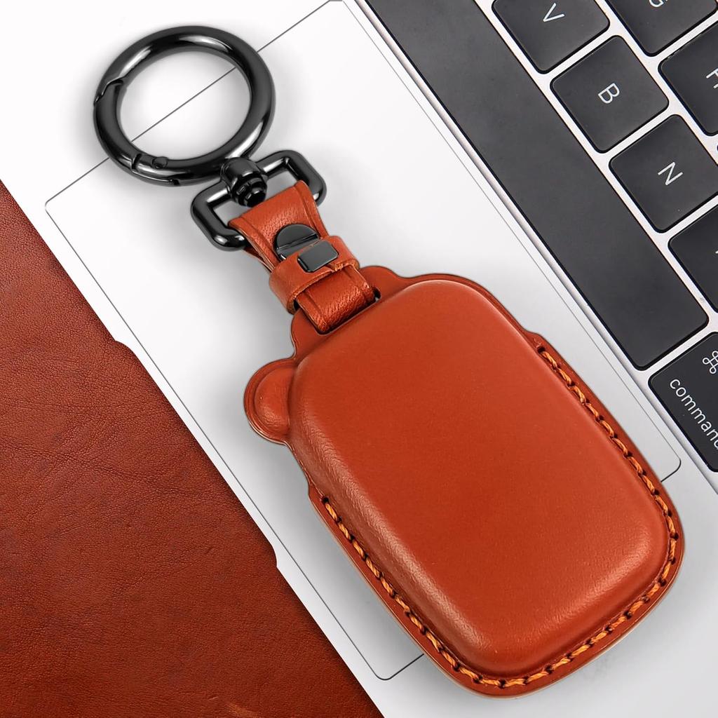 Tukellen for Lexus Key Fob Cover Leather with Keychain Compatible with 2005-2018 Lexus ES350 GS300 GS350 GS430 GS450h ISC IS250 IS350 LS460 LS600h
