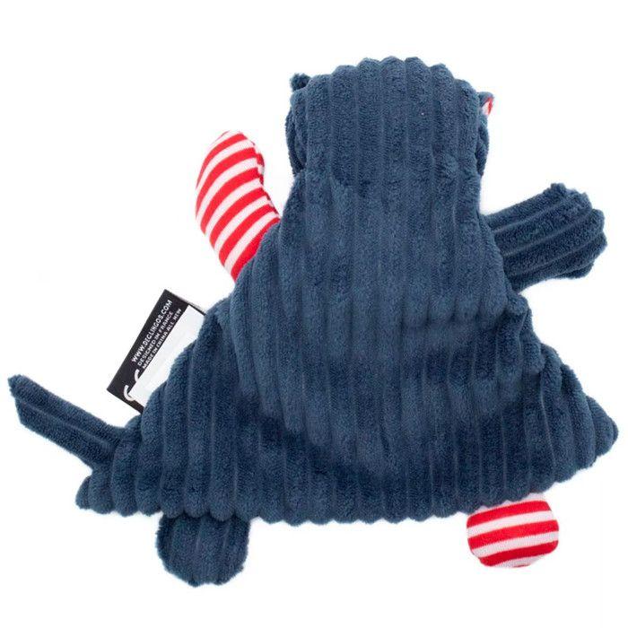 Doudou pour bébé/enfant les deglingos baby hippios l'hippopotame - bleu - 28 cm