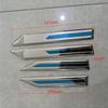 Universal 4Pcs Stainless Steel Car Side Body Fender Trims Decoration Mirror poli