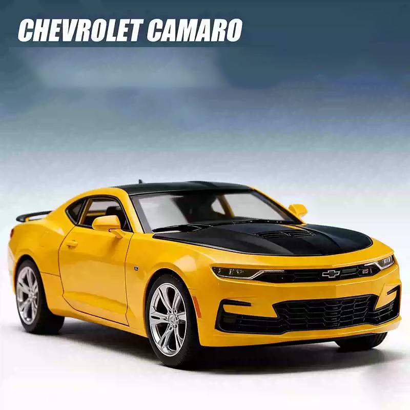 1:18 Chevrolet Camaro Sedan Alloy Die-cast Simulation Car Model Bumblebee Sports Car Model Children's Toy Car Collection