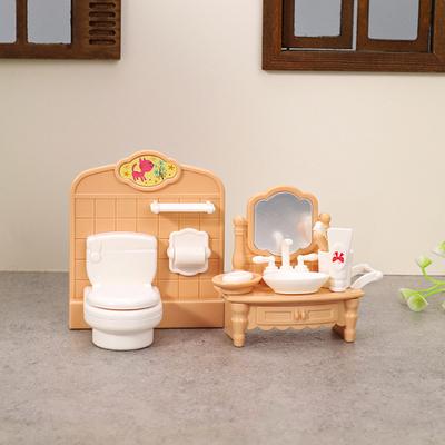 1Impostare1:12 miniature per casa delle bambole, vasca da bagno, WC, lavandino, set da bagno, mobili, modello di casa, decorazioni, giocattolo, accessori per casa delle bambole