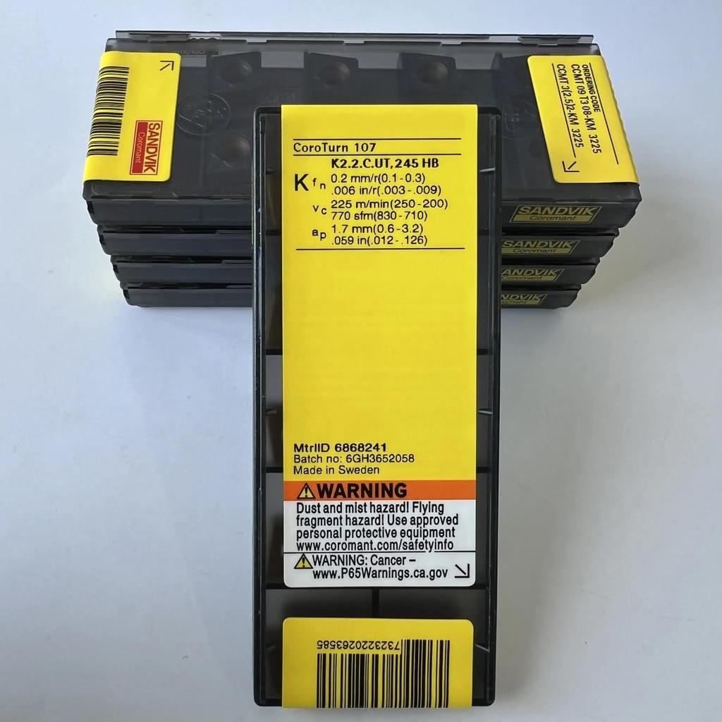 Original Sandvik / CCMT09T308-KM 3225 / CNC lathe carbide blade 10 PCS