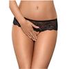 Obsessive Merossa Open-Crotch Lingerie Briefs Black S/M