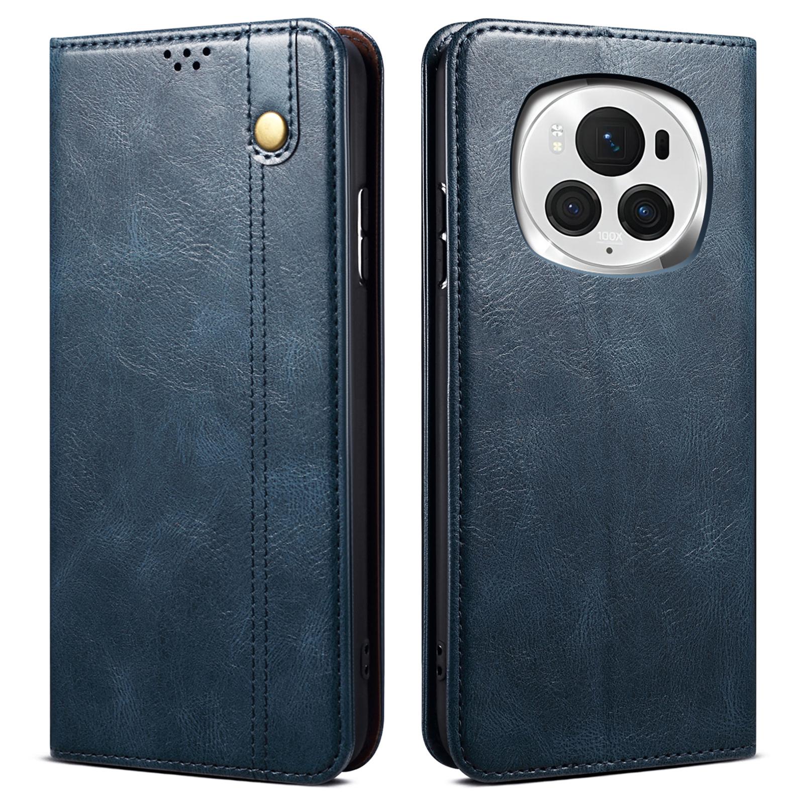 

Чехол-бумажник из искусственной кожи для Honor Magic6 5G, чехол для телефона с восковой текстурой Crazy Horse A