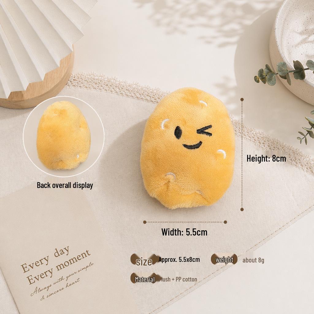 Mini Potato Doll Plush Keychain: Cute & Creative Stress-Relief Accessory
