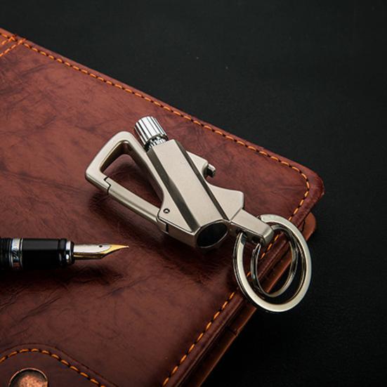 Multifunctional Portable Permanent Metal Keychain Lighter with Bottle Opener