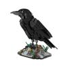Gobricks MOC-217187 Raven Building Blocks Creative Animal Series Crow Bricks Models Assembly Toy Bird Giftts