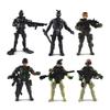 6 Stück/Set Krieger Elite-Streitkraft Militärische Actionfigur Spielzeug mit Waffen 10cm Terrorist SWAT-Team für Kinder Geschenk