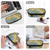 Pencil Bag Lightweight 300D Polyester Zipper Closure with Removable Pen Slot Divider Mesh Pocket and Main Storage for Boys Girls
