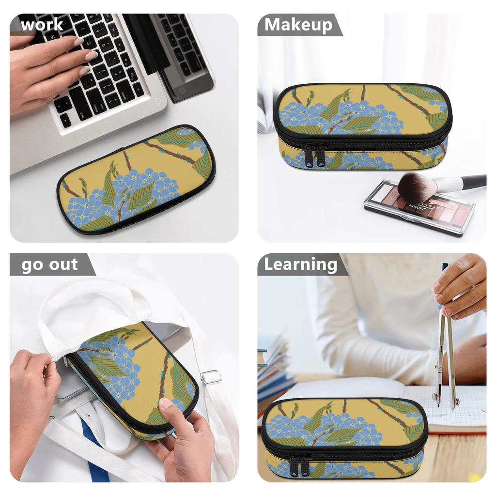 Pencil Bag Lightweight 300D Polyester Zipper Closure with Removable Pen Slot Divider Mesh Pocket and Main Storage for Boys Girls
