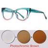 Polygon Cat Eyes Photochromic Glasses Women Myopia Eyeglasses Students Short Sight Eyewear 0 -0.5 -1 -1.25 -1.5 -1.75 -2.0 To -6