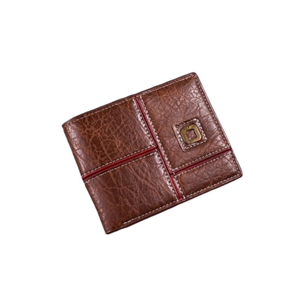 Pu Leather Male Bifold Wallets Classic Coin Pocket Fashion Men's Short Wallet  Daily