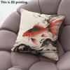 Chinese Style Koi Fish Print Throw Pillow Covers Pattern Cushion Cover Suitable For Sofa Bedroom Car Pillow Cover