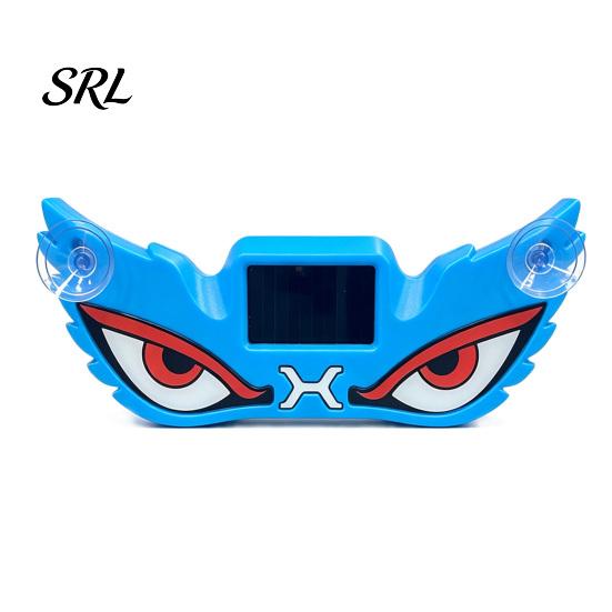 Vibration Sensor Window Light Demon Eye Car with Suction Cup, Solar Rechargeable Devil Easy Install Warning Lamp, LED Windshield Lamp for Auto, SUVs,