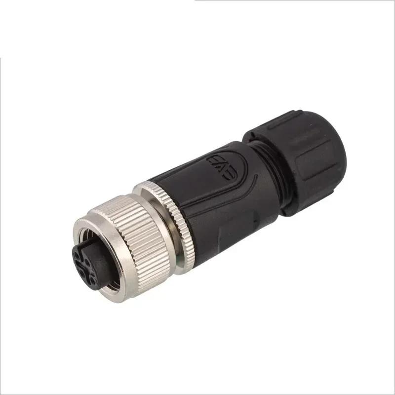 Waterproof IP67 M12 Circle Connector 2 3 4 5 6 8 12 17 Pin Assembly Welding Aviation Plug Industrial Male Female Cable Connector