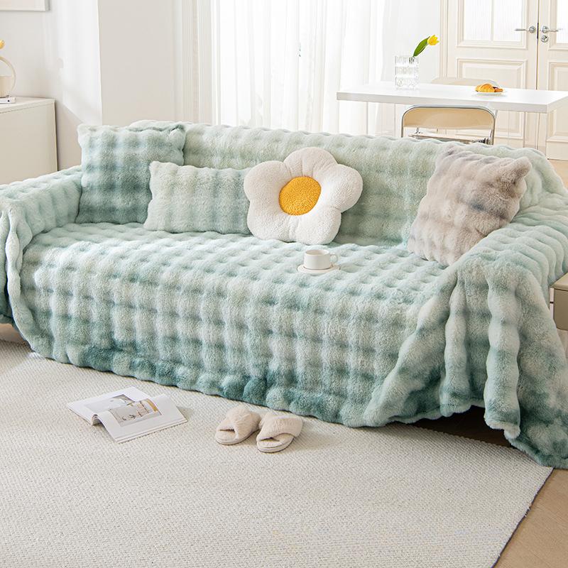 Winter Thickened Fleece Sofa Cover Cloth a Whole Full Covered Armrest Cover Towel Sofa Cover All-Inclusive Universal Seat Cushion
