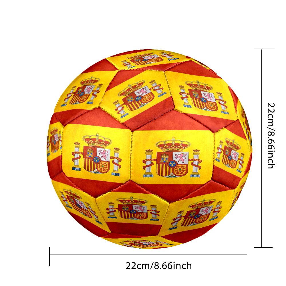 Spanish National Emblem Printed Size 5 Soccer Balls, High-Quality, Anti-Slip, Protective Football, A Unique Gift , Birthdays, Christmas Gifts