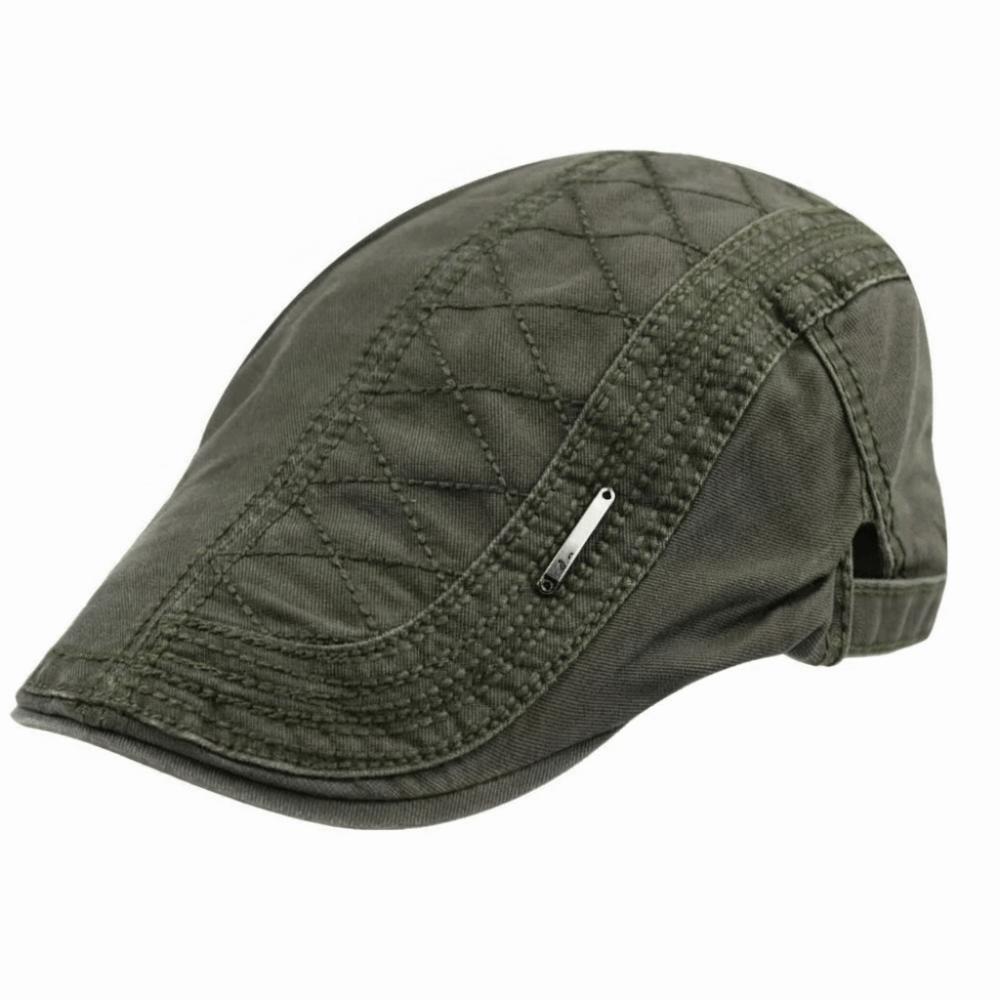 Adjustable Men's Newsboy Caps Herringbone Pattern Painters Hats Casual Flat Cap Outdoor Wear