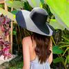 oversized brim straw hat women's summer seaside sunshade sun protection hat outdoor travel vacation beach hat summer hat women's