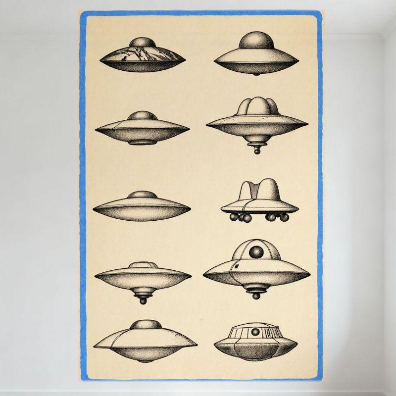 

Vintage Retro-Futuristic UFOs Tin Sign 8 Styles Sci-Fi Art Metal Plaque Wall Decor for Home Bar Man Cave Café Office Art Collect 20x30cm（7.8x11.8inch）