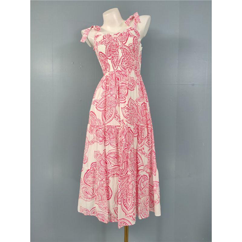 Export Single AQ Home Sling Lady Mori Style Exquisite Print Simple Personality Cotton Plaid Strap Body Shaping Dress