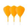 CUESOUL ROSTAK57 T19 Series Mixed Shaft Integrated Kite Shape Set of 3 Two-Tone Dual-Material Flights, Series, (Orange) CS-AK57FZ10M