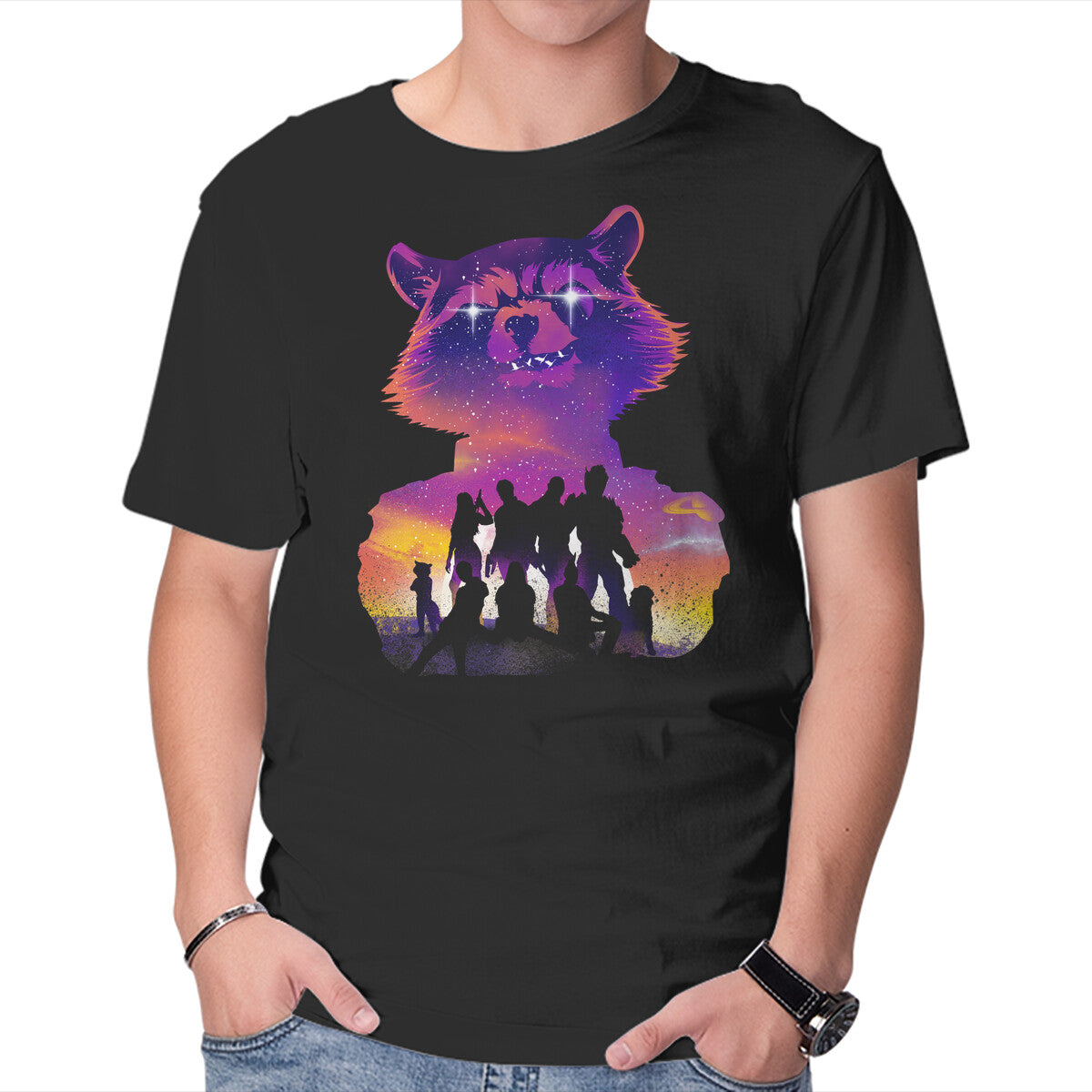 Unisex Crew Neck T-Shirt We Are The Guardians Graphic Short Sleeve Casual Tee S