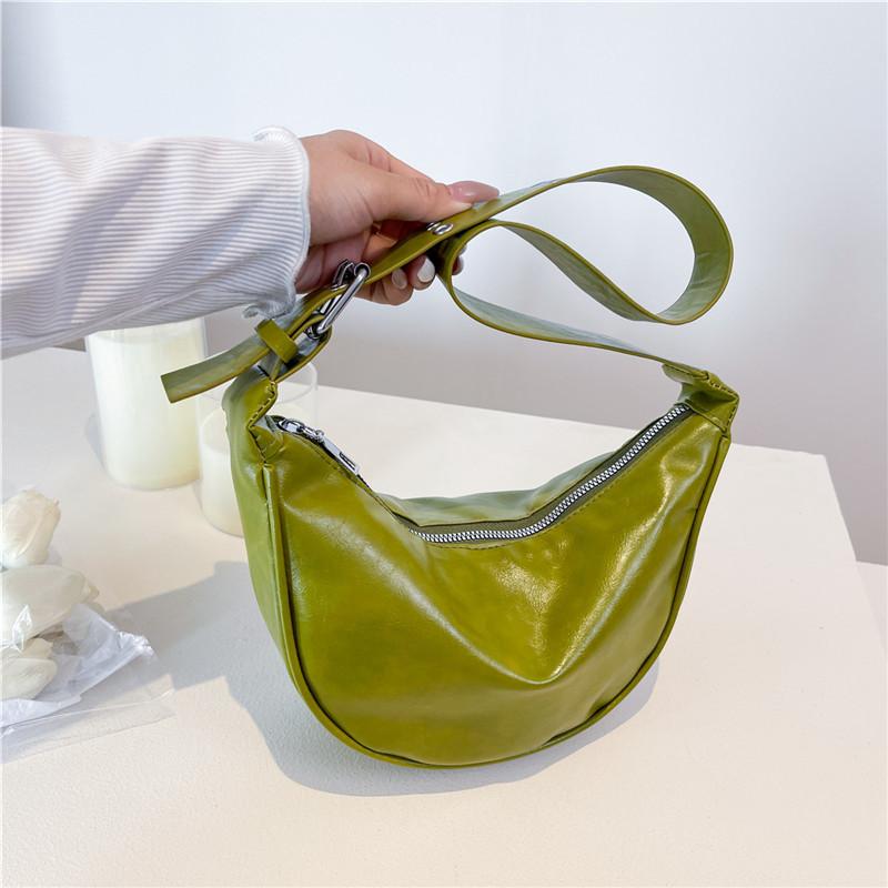 Retro Knödeltasche Achseltasche neue leichte lässige einfarbige Schulter-Umhängetasche Damentasche