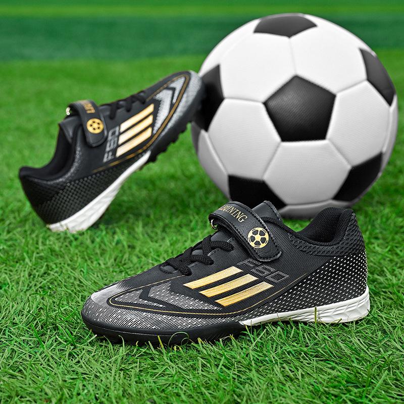 Children's Velcro Anti-Slip Turf Football Shoes for Boys and Girls - Wear-Resistant Competition Training Shoes