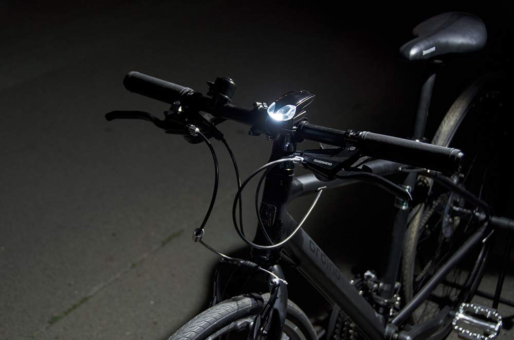 GENTOS Světlo na kolo Lumeny 10 hodin provozu Používá jednu AA alkalickou baterii Standard ANSI [20 / / Voděodolné], Černé, BL-B01BK,