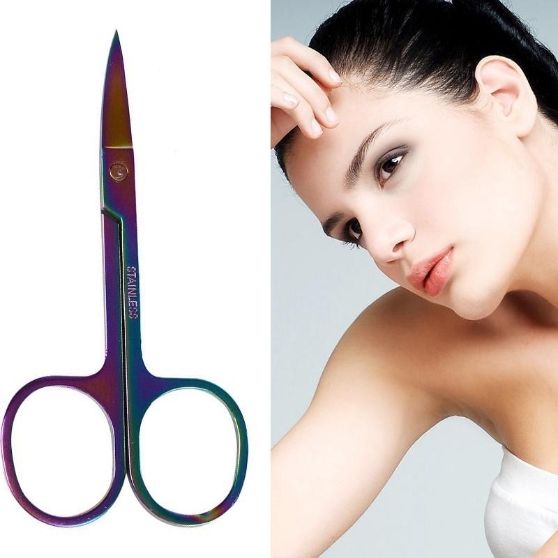 Hot Rainbow Schaar Wenkbrauw Manicure Kleurrijke Cutter Nail Make Tool Vrouw Lady DIY Mankeup Mode Apparatuur