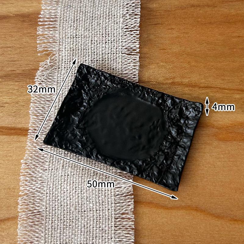 

1Pcs Doll House Mini Rock Pattern Beef Plate Kitchen Tableware Decor Dollhouse Miniature Rectangular Dinner Plate Tray