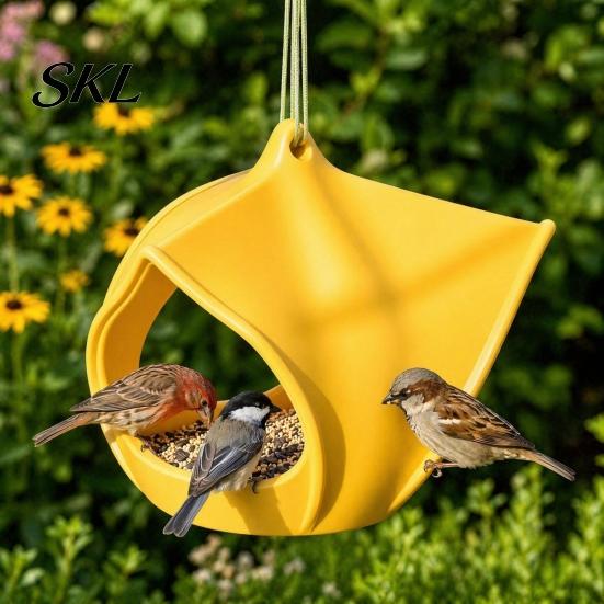 Multi-bird Feeder Outdoor Bird Feeder, Artistic Hanging Decorative Colorful for Garden Backyard Wild Birds