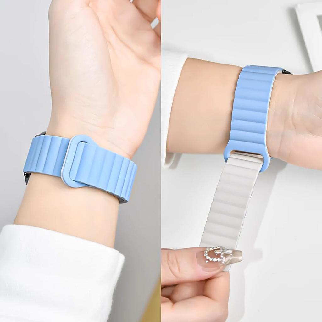 Silicone Magnetic Strap for Samsung Galaxy Watch 8/8 Classic Watch Band for Galaxy Ultra 2025/7Ultra 47mm Silicone Loop Bracelet