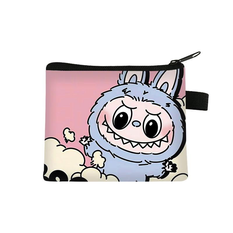 Labubu Coin Purse Printed The Monster Change Money Wallet Key Pouch Lipstick Bag