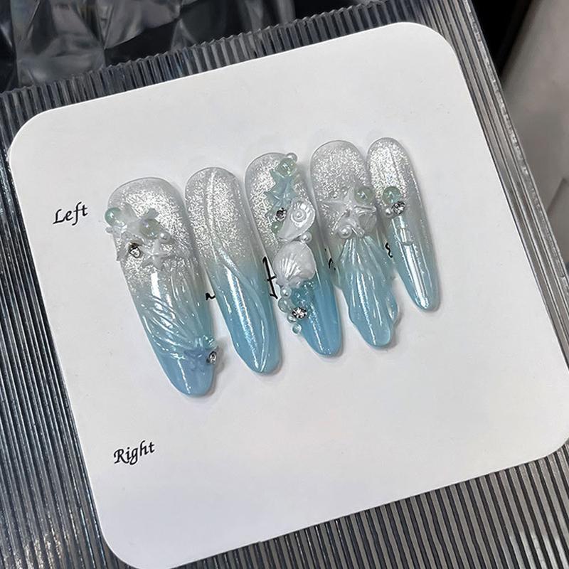 50Pcs Mix Ocean Series Pearl Shell  Starfish Jewelry Flash Nail Art Decorations Nails Accessories Charms Supplies