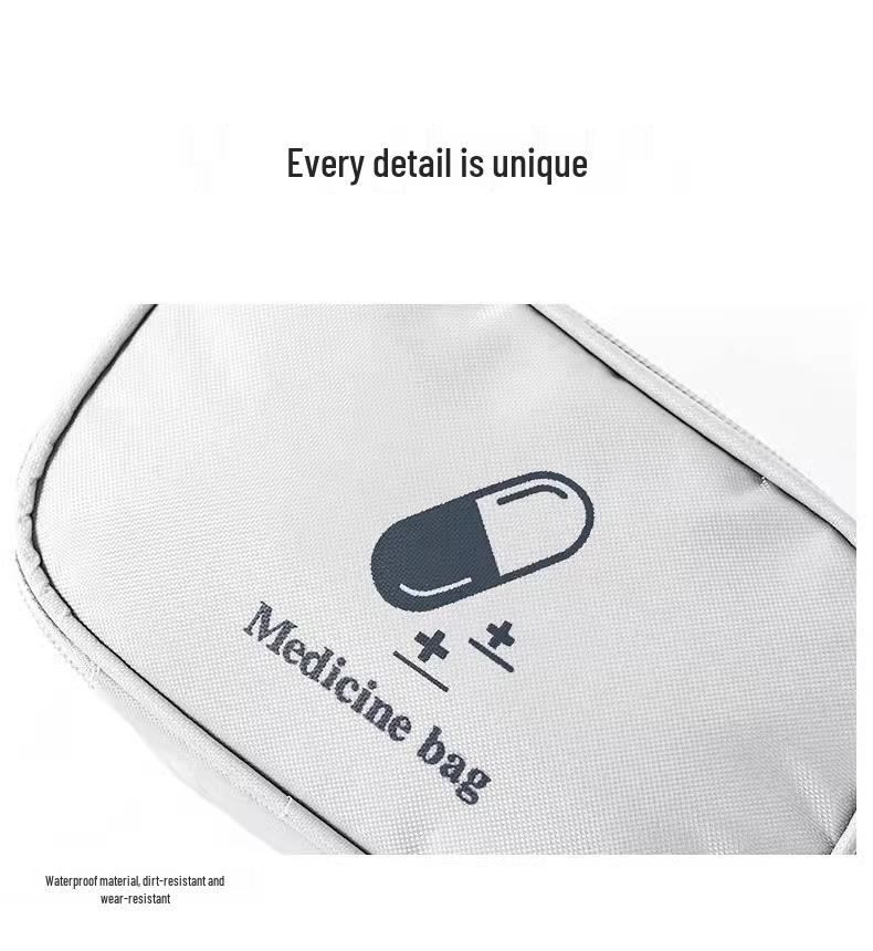 Portable Travel Medicine Organizer: Compact Pill Box & First Aid Kit for Students & Dorms